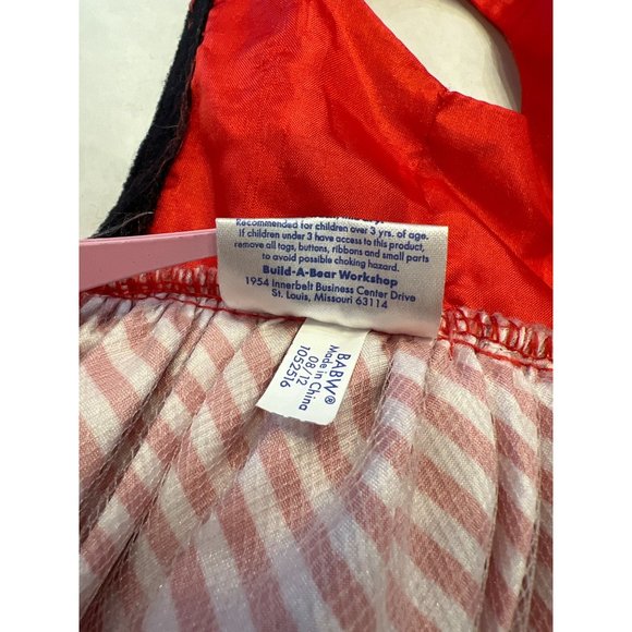 Build A Bear Workshop Dress Red White Polka Dot Ruffle Christmas Holiday Clothes - Picture 9 of 9